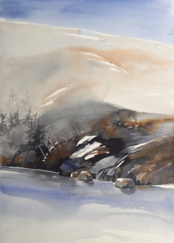 LAST DAYS OF WINTER ON THE BRUCE By Rich Thistle© (watercolor)